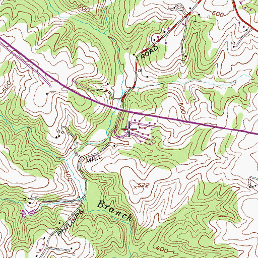 Topographic Map of Highfield Park, MD