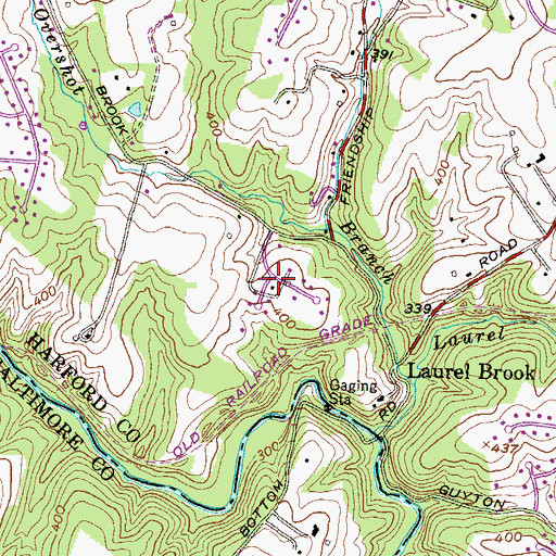 Topographic Map of Parkshire, MD