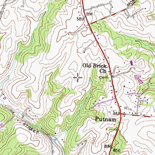 Topographic Map of Parkwood, MD