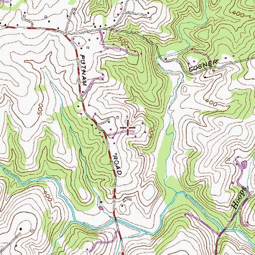 Topographic Map of Putnam Hill, MD