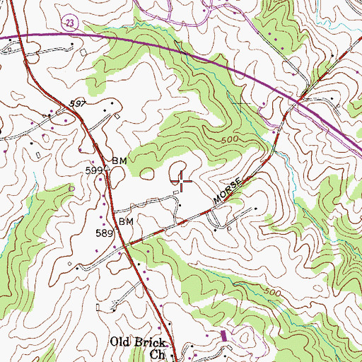 Topographic Map of Steeplechase Manor, MD