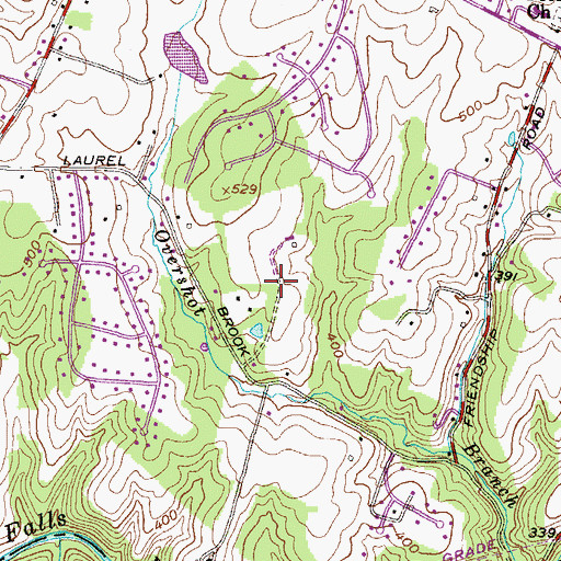 Topographic Map of Tall Oak Manor, MD