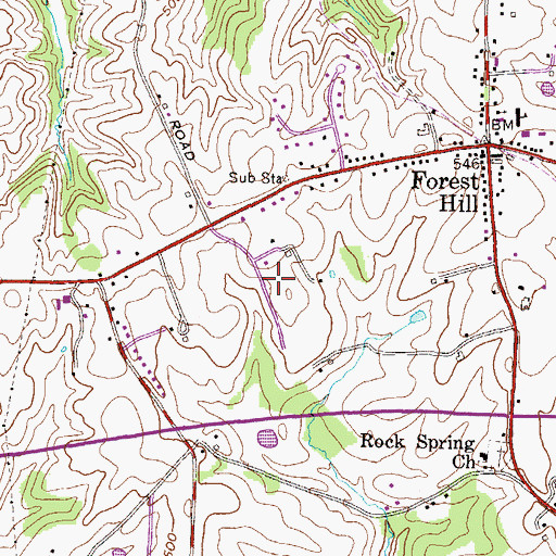 Topographic Map of Village Manor, MD