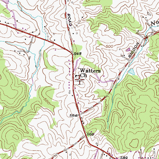 Topographic Map of William Watters United Methodist Cemetery, MD