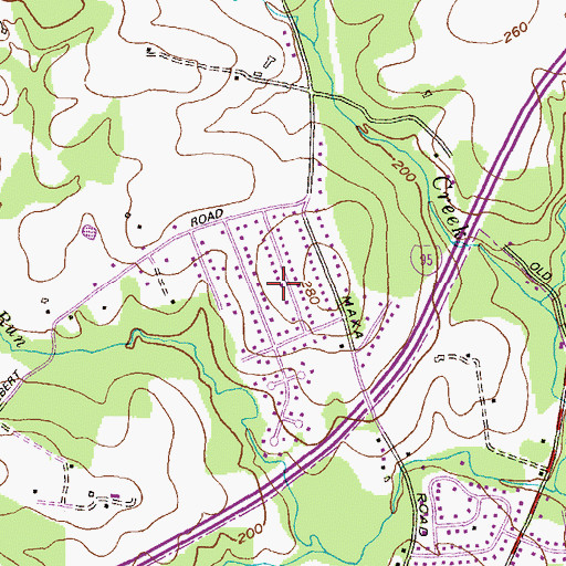 Topographic Map of Adams Heights, MD