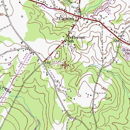 Topographic Map of Carsinwood, MD