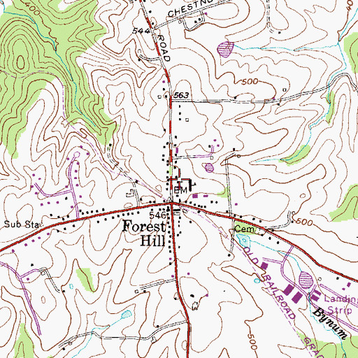 Topographic Map of Centre United Methodist Church, MD