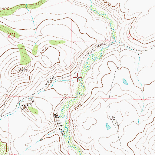 Topographic Map of Beaver Creek, CO