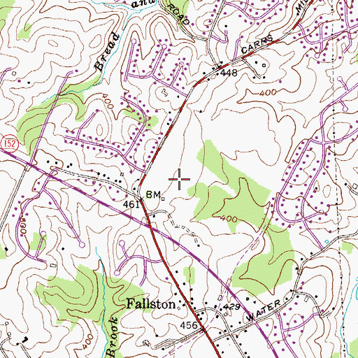Topographic Map of Fallston High School, MD