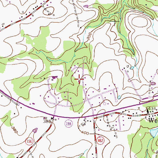 Topographic Map of Foxridge, MD