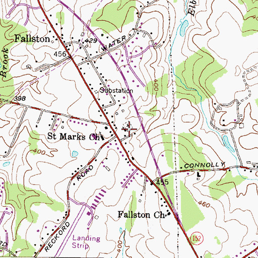 Topographic Map of Friends Church, MD