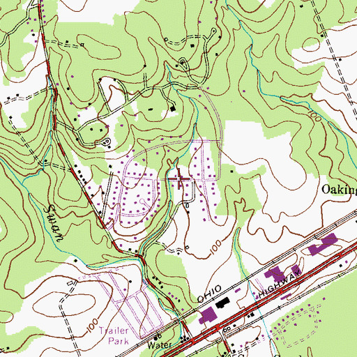 Topographic Map of Glenn Heights, MD
