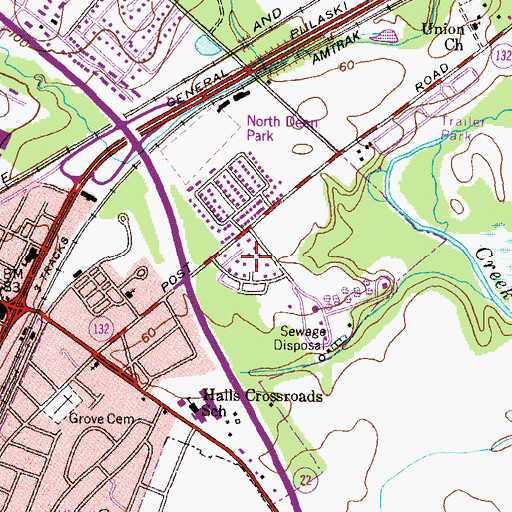 Topographic Map of Hamilton Court, MD