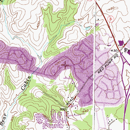 Topographic Map of Harford Estates, MD