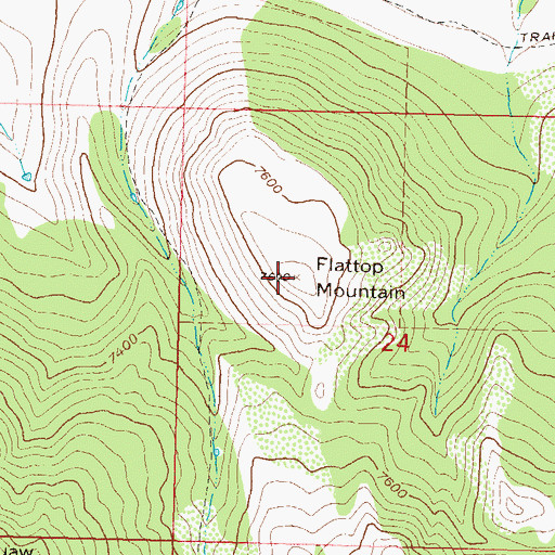 Topographic Map of Flattop Mountain, CO