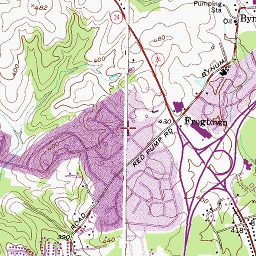 Topographic Map of Harford Village, MD