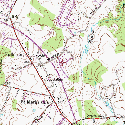 Topographic Map of Hidden Valley, MD
