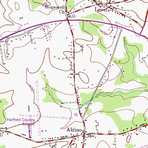 Topographic Map of Holly Haven, MD