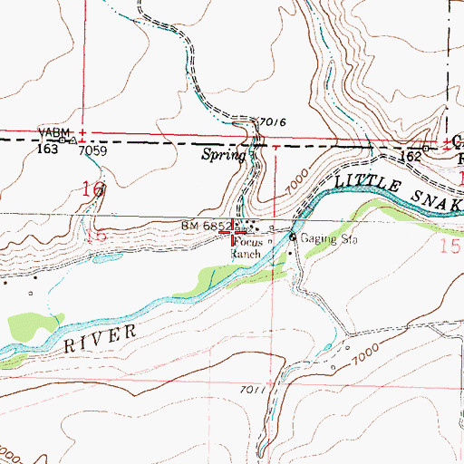 Topographic Map of Focus Ranch, CO