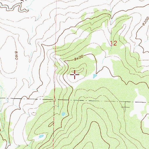 Topographic Map of Chicken Creek, CO