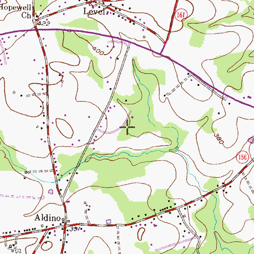Topographic Map of Meadowbrook, MD
