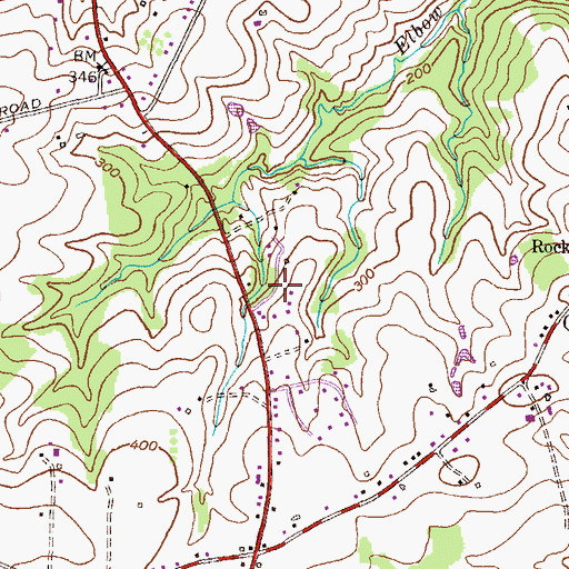 Topographic Map of Moxley, MD