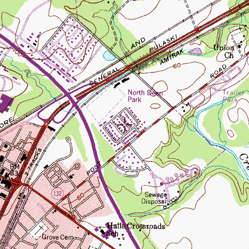 Topographic Map of North Deen, MD