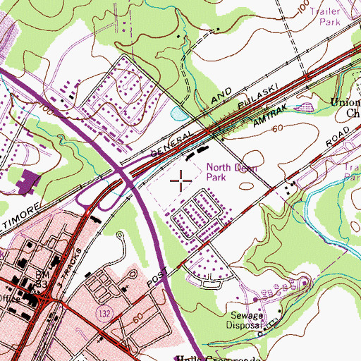 Topographic Map of North Deen Park, MD
