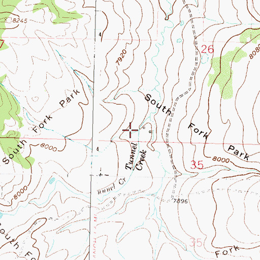Topographic Map of Tunnel Creek, CO