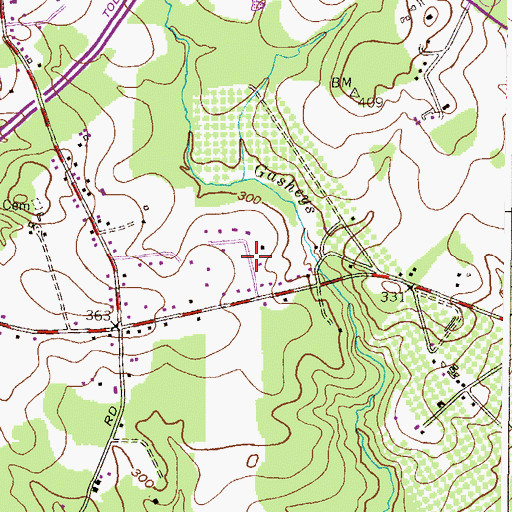 Topographic Map of Orchardview Estates, MD