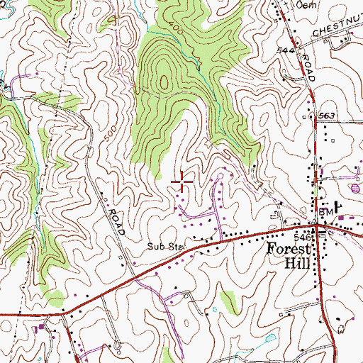 Topographic Map of Pinehurst, MD