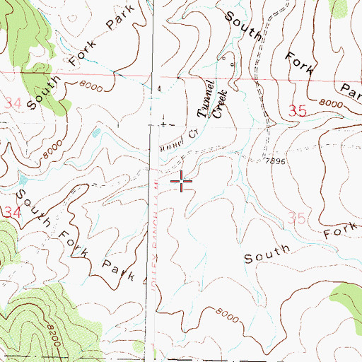 Topographic Map of South Fork Park, CO