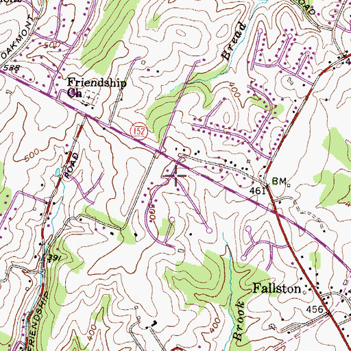 Topographic Map of Rochelle Meadows, MD