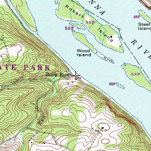 Topographic Map of Rock Run Mill, MD