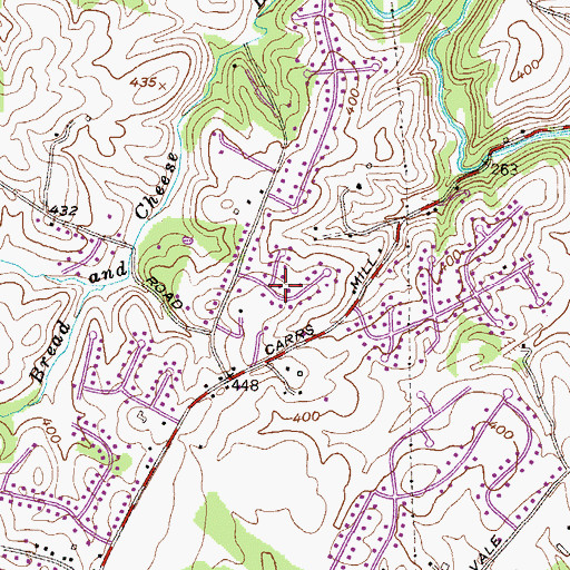 Topographic Map of Rockdale Manor, MD