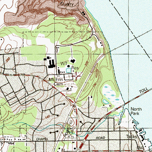 Topographic Map of Saint James United Cemetery, MD