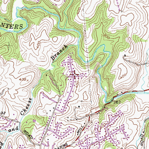 Topographic Map of Springdale, MD