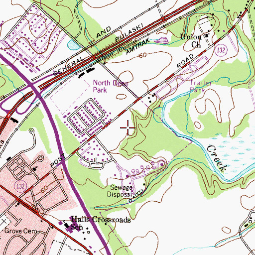 Topographic Map of Spring Valley Mobile Home Park, MD