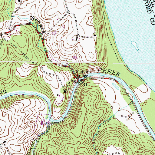 Topographic Map of Stafford (historical), MD