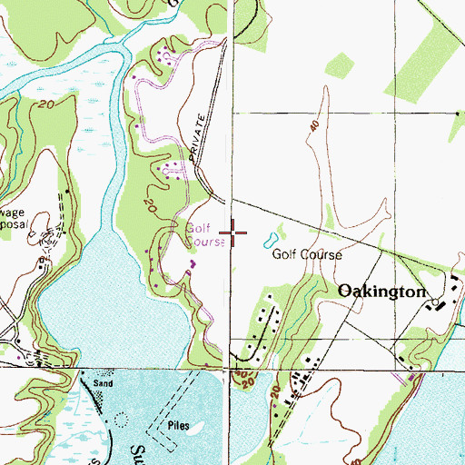 Topographic Map of Swan Creek Country Club, MD