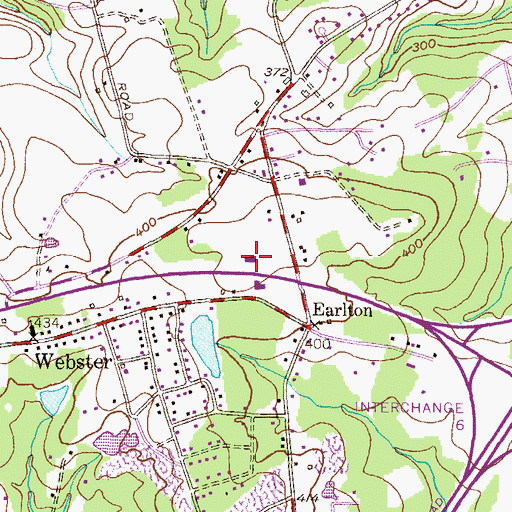 Topographic Map of Temple Adas Shalom, MD