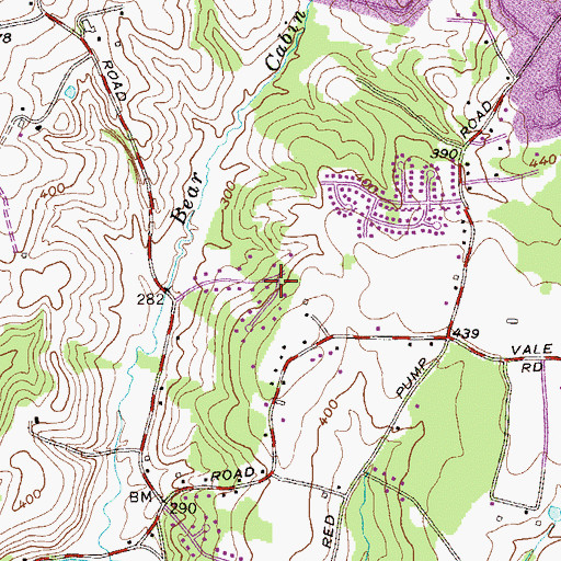 Topographic Map of Timberlea, MD