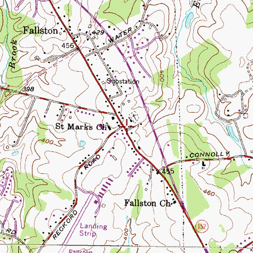 Topographic Map of Wimbledon, MD