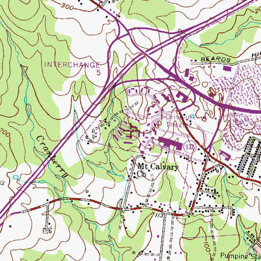 Topographic Map of Woodbrook, MD