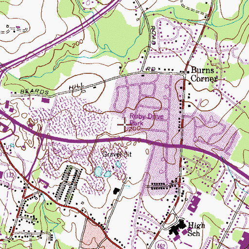 Topographic Map of A B Demarco Memorial Park, MD
