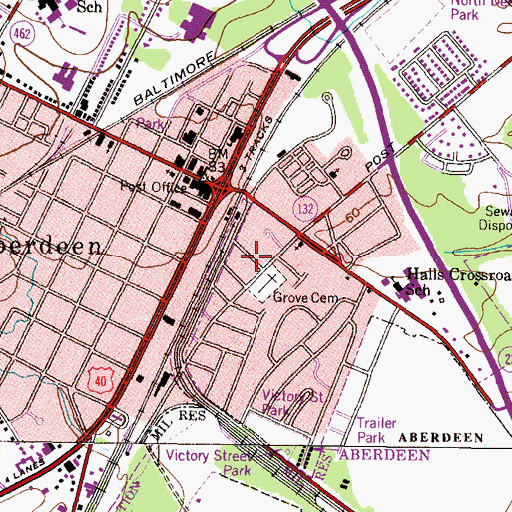 Topographic Map of Bible Baptist Church, MD