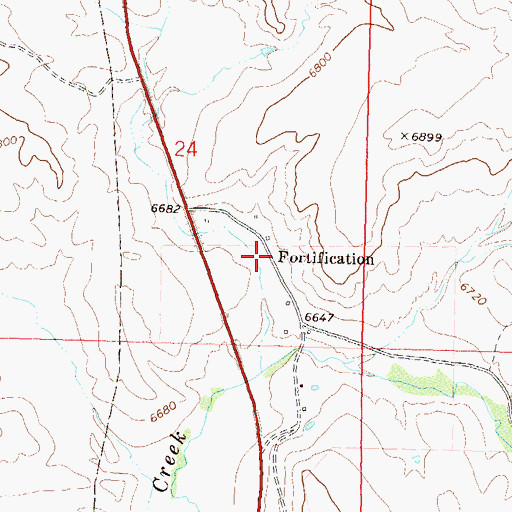 Topographic Map of Fortification, CO