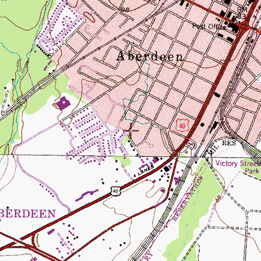 Topographic Map of Braemar, MD