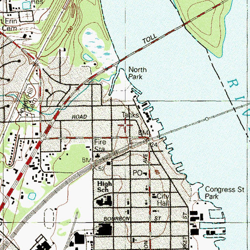 Topographic Map of First Assembly of God Church, MD