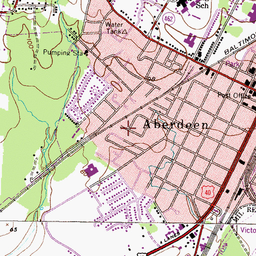 Topographic Map of Hill Land, MD